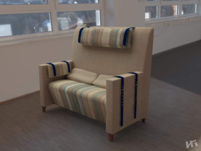 диван-кресло в интерьере, проект