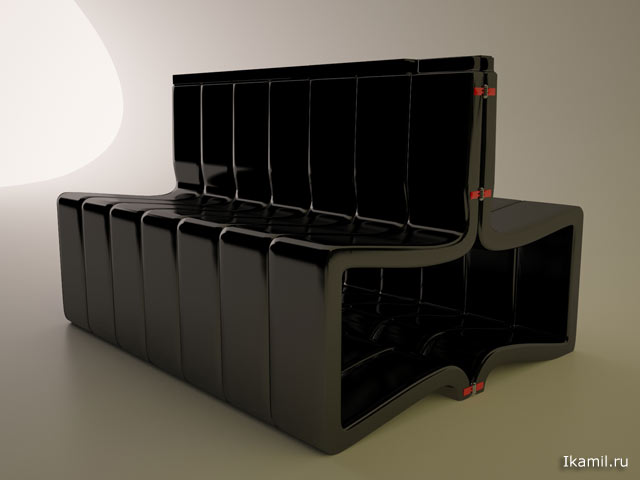 стулья трансформер, двусторонняя скамейка из 7 элементов