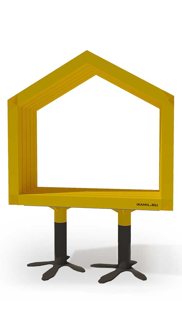 скамейка чикенхаус желтая, возможен любой цвет